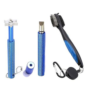 VIPMOON ゴルフクリーニング アイアンブラシ ゴルフクラブ ブラシ 溝削り ゴルフクラブ 清潔用 メンテナンス用品 軽量 携帯便利 掃除 ブラシ 器具 コンパクト ゴルフツールセット