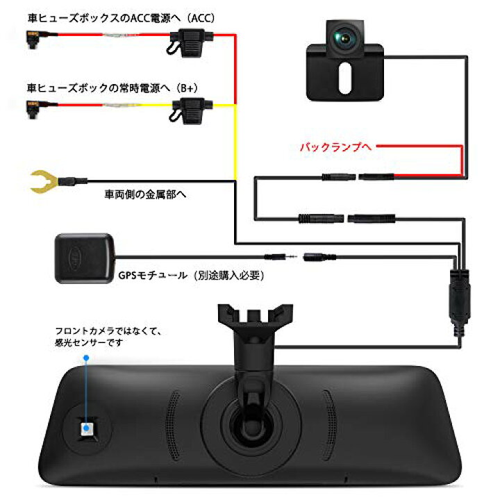楽天市場】AUTO-VOX T9 後方特化型 バックカメラモニターセット ミラー 