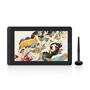 HUION t^u ty^ubg Kamvas 16(2021) 15.6C` [dsvy Windows Mac AndroidɑΉ 10̃V[gJbgL[ t^uƃy^ubgp pX^ht ubN