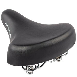 AVASTA子ども用自転車サドル交換用 女の子男の子人気可愛い花柄付き 防水肉厚柔らかいサドル スプリングありお尻が痛くない 取付径約23mm 12インチ14インチ 16インチ 18インチ 20インチ自転車用