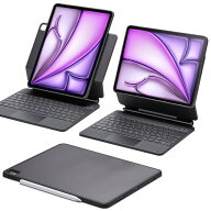ESR iPad Air 13インチ用キーボード付きケース（M3/M2、2025/2024）簡単セットマグネット式スタンド 縦向…
