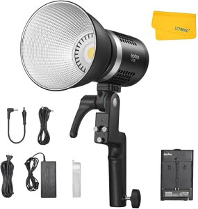 Godox ML30 �|�[�^�u�� LED ���C�g�A5600K CRI 96 +�ATLCI 97 +�A7 FX �G�t�F�N�g�X ���[�h LED �r�f�I ���C�g �^�W�I/�r�f�I/���C�u/�|�[�g���[�g�ɓK�����L�����[�o�b�O�t��