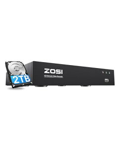 ZOSI hƃR[_[ 8ch 2tb hdd 800f poehƃR[_[ NVR lbg[NrfIR[_[ H.265+ ail aiԗm ai猟m ̌m u X}z/PCΉ Avx [ʒm ^^