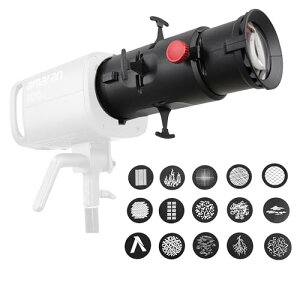 Aputure Amaran Spotlight SE Bowensマウント投影レンズ 投影レンズモディファイア 創造式照明調整15 M-Sized Gobo様式 Amaran 150c/300c/200X などに適用 (Spotlight SE 36°Lens Kit)
