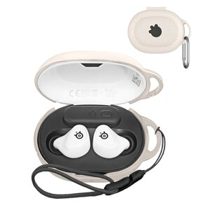 For SteelSeries Arctis GameBuds �p �P�[�X �J�o�[ NOUKAJU ���C�����X �C���[�z�� �V���R�� �ی�P�[�X �i�J���r�i�t��+�X�g���b�v�t�� �j �����h�~ �L�Y�h�~ �ϏՌ� �����[�d�\ �h�o �h�� (�I�t�z��