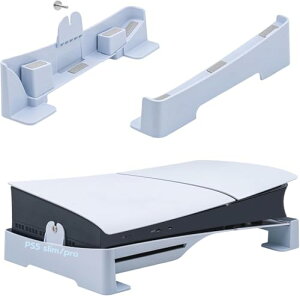 PS5 Slim用 横置きスタンド PS5 pro用 ス タンドPS5 slim用 地震対策 放熱改善 新型PS5 用水平スタンド 転倒防止 傷付き防止 簡単に取り付けます ps5本体をもっと安心に収納新型PS5ディスク & デジタ