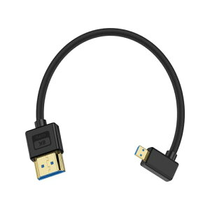 Poyiccot 8K L ^ Micro HDMI to HDMI ϊA_v^P[uA 48Gbps ɔ 0.3m _炩 Micro-HDMIP[u ZAE L^}CN-HDMI IX to IXϊR[h