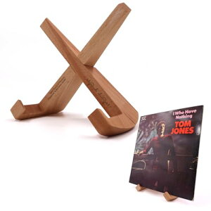 レコードスタンド 木製皿立て 写真立て ケヤキ木材 ディスプレイスタンド 卓上 ブックスタンド 見開き 皿立て 本立て 額縁立て イーゼル (原色)