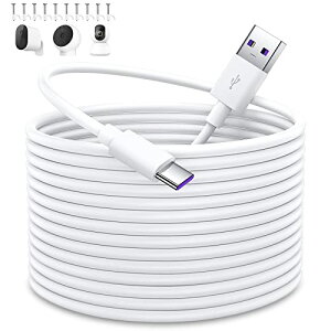 USB Type-C�P�[�u�� 5M USB A to USB C�P�[�u�� �h�ƃJ�������d �Ή�Xiaomi Mi �J���� 2K/�X�}�[�g�J���� C400/ EZVIZ/YESKAMO/Wyze Cam/Nest Cam/Xbox �R���g���[���[�Ή� �d���R�[�h �^�u���b�g PC ���j�^�[��USB-C�@