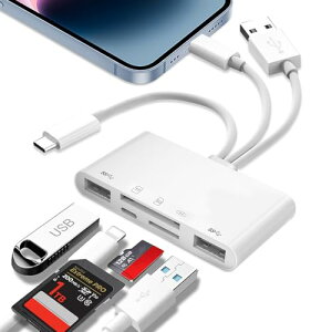 SD�J�[�h���[�_�[ 5in3 i-Phone/Type-c/USB �O����̌^���@�\�J�[�h���[�_�[ USB/SD/TF�J�[�h �ϊ��A�_�v�^ 0TG�@�\ �ʐ^/�r�f�I/���� �o���������]�� �ݒ�s�v i-Phone/Android/i-pad/PC/�f�W�J��/�Q�[���@��