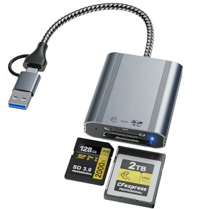 2026�V�݌vCFexpress Type B & SD �J�[�h���[�_ 2 in 1 �A���~�������A�f���A���X���b�gUSB3.2 10Gbps �����]�� CFexpress Type B cf�J�[�h���[�_�[ �A���~�j�E�� �^�C�v cf�J�[�h sd�J�[�h �ϊ��J�[�h���[�_�[ A