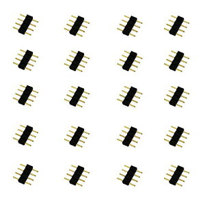 LitaElek 20pcs 4�s��LED�e�[�v�R�l�N�^RGB LED�X�g���b�v�R�l�N�^�I�X-�I�X�A�_�v�^LED�R���g���[���̃R�l�N�^SMD 5050 3528 2835 RGB LED�X�g���b�vLED���{��LED���[�v���C�g�pLED�v���O�C�u���b�N