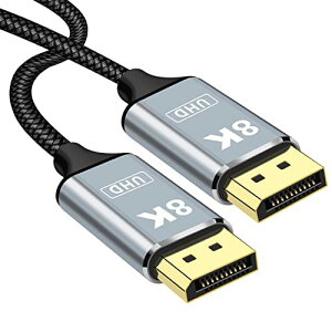 8K Displayport �P�[�u�� 1.5M 1.4 �K�i �Q�[�~���O �f�B�X�v���C�|�[�g �P�[�u��8K@60Hz 4K@60Hz/144Hz/120Hz 5K@60Hz/120Hz 2K@165Hz/240Hz �ő� 32.4Gbps�n�C�X�s�[�h�f���E���������o�� �������ϋv�i�C�����҂݃P