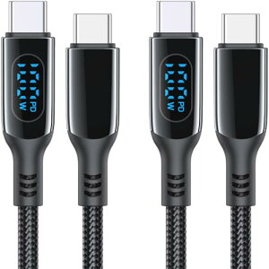 MINSLIS USB Type C �P�[�u�� 100W/5A2�{�Z�b�gPD�Ή� Type-C to Type-C �}���[�d �o�̓X�N���[���\�� �i�C�����҂� �^�C�vc �[�d�R�[�h iPhone 17/16 Pro/16 Plus/16 Pro Max, MacBook Air/Pro 13'', iPad Mini 6/Pro,