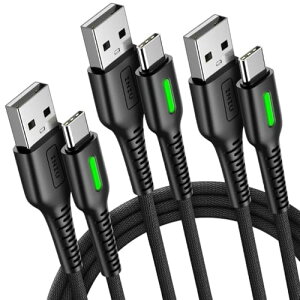 INIU USB Type C �P�[�u��3�{ 0.5m+2m+2m3.1A USB-A to USB-C �}���[�d QC3.0�Ή� �����f�[�^�]�� ���ϋv�i�C�����҂� LED���C�g�t�� �^�C�vC type-c iPhone 17 16 15 Pro Max Plus Samsung Galaxy S22 Sony Huawei Xperia Google