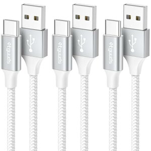 USB Type C �P�[�u��1m+1m+2m 3�{/���^�C�vc �P�[�u�� �}���[�d QC3.0 USB C �����f�[�^�]�� ���ϋv�i�C���� FireHD 8 10 Plus FireMax11�AGalaxy S10 S9 A20 A21�AXperia�AXiaomi�ASwitch, ���̑�Android USB Type-C�@��Ή�