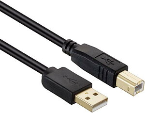 �v�����^�[�P�[�u�� USB2.0�P�[�u�� 3m USB B �I�X-USB A �I�X �����]�� ���� Canon, Panasonic,HP, Dell, Epson, Lexmark, Xerox, Samsung �Ȃǂ̃v�����^�[/�X�L���i�[�ɑΉ� �u���b�N