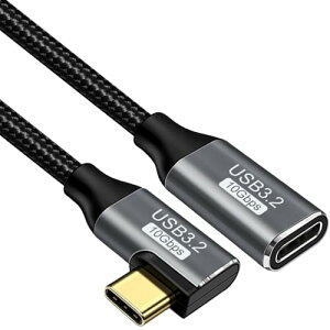 [2025�A�b�v�O���[�h USB Type-C �����P�[�u�� l��] USB C 3.2 �����P�[�u�� L�^ PD100W�}���[�d 10Gbps�f�[�^�]�� 4K@60Hz�Ή� �^�C�vc USB-C �I�X-���X �o�����]�� �X�}�z/�^�u���b�g�p�\�R��/�p�\�R��/iPhone