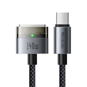 Mcdodo 140W USB-C to Mag-safe 3 ���C�[�d�P�[�u�� 140W�}���[�d ���͂Ȏ��C �}�O�Z�[�t3�[�d�R�[�h Mag-safe3�[�d�P�[�u�� �A���~�����Ɠ���TPE�f�U�C���̃V�F�� �p�\�R���R�[�h MacBook Pro�iM5/M4/M3/M2/M1 �`