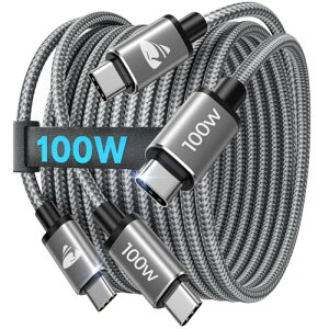 USB C �P�[�u��2M/2�{ PD�Ή� 100W/5A ���}���[�dUSB �^�C�vc �f���h�~ �����f�[�^�]�� �i�C�����҂� USBC to USBC �[�d�P�[�u�� iPhone 17 16 15 Pro Max Samsung Galaxy S25 S24 Google Pixel MacBook Pro Air iPad Xperia Switch
