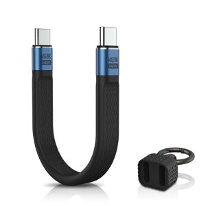 ELUTENG Type C �P�[�u�� �Z�� 13.5cm usb c �P�[�u�� 240W�}���[�d 40Gbps�����]�� 8K60Hz�o�� �L�[�����O�t �A���~���� �u���b�N USB4.0 �����^�ѕ֗�