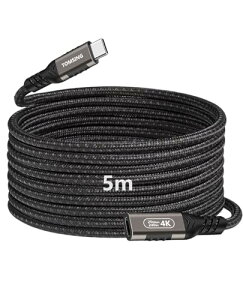TOMSING USB Type C �����P�[�u�� 5mPD240W/5A�}���[�d�E20Gbps�����]���E4K@60Hz�f���o��USB3.2 Gen2 �^�C�vc �����R�[�h Type-C �I�X-���X �i�C�����҂�