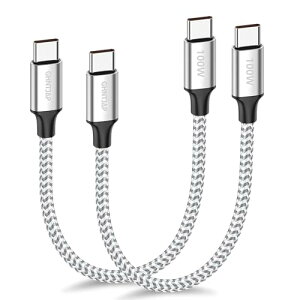 GHNTJAP USB C to USB C �P�[�u�� 0.3M 2�{�Z�b�g 100W���}���[�d PD�Ή� �^�C�vc �P�[�u�� Type C to C 480Mbps�f�[�^�]�� ���ϋv�i�C���� iPhone17/Galaxy/MacBook/iPad/Galaxy��Type-c�@��Ή�