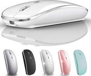 Bluetooth �}�E�X iPad Pro iPad Air Mac MacBook Pro MacBook Air MacBook ���C�����X �}�E�X �m�[�g�p�\�R�� Chromebook Win8/10/11 HP DELL PC�p (�z���C�g)