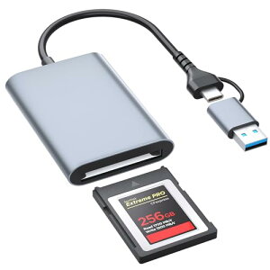 CFexpress Type-b��pLecnvuo CFexpress Type B �J�[�h���[�_�[ 8K�]���\ �����]�� 10Gbps USB3.2 Gen2 USB-C/A 2-in-1 �^�C�v B CF express �A�_�v�^�[ Windows/Mac/Linux/Android/IOS �ƌ݊������� �A���~���� ���M���D���