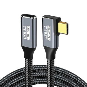 USB Type-C �����P�[�u�� L���^ 0.5M USB-C �I�X�E���X 100W PD�}���[�d 10Gbps �f�[�^�]�� USB 3.2 Gen2 �����R�[�h ���ϋv�i�C�����҂� �Q�[��/�m�[�gPC/�X�}�z�Ή�
