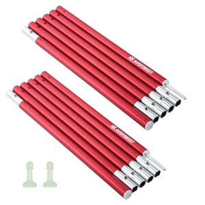 �A���~�|�[�� AVOFOREST �^�[�v�|�[�� ���a19MM �y�� 2�{�Z�b�g �Œ�204cm 6�ߘA�� �R���p�N�g �����^�ѕ֗� �A���}�C�g���H ���[�o�b�O�t�� �e���g �^�[�v �o�C�N/���]�ԃL�����v (�ԐF2�{�Z�b�g)