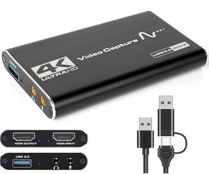 �L���v�`���[�{�[�h Switch�Ή� 4K HDMI �p�X�X���[ �@�\�𓋍ڂ��Ă��܂� 1080P 60Hz �r�f�I�L���v�`���[ USB3.0�����`�� ��x�� �Q�[���������z�M���C�u�A�r�f�I��c�^��A���A���^�C���X�g���[
