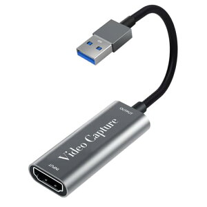 USB3.0 �L���v�`���[�{�[�h fuyi2026 USB to HDMI �L���v�`���[�J�[�h�b4K�p�X�X���[&1080P�^��Ή��AUSB �r�f�I�L���v�`���[ �Q�[��HD�掿�^��b�Q�[�������E���C�u�z�M�ɍœK�bSwitch/PS5/Xbox�Ή��p�T
