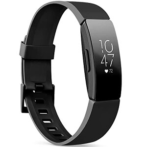 [Vanua] �R���p�`�u�� Fitbit Inspire HR �o���h/Fitbit Inspire 2/Fitbit Inspire �o���h �x���g�A�v���~�A�� TPU �C���X�p�C�A HR �o���h�A���F�I�v�V�����̒����\�h�� �X�|�[�c�o���h (Small, �u���b�N)