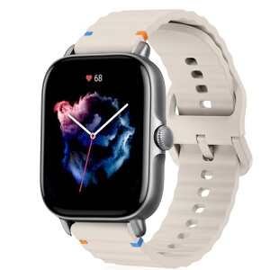 [RosMank] 20mm �V���R�� �o���hAmazfit T-Rex 3 Pro 44mm/Active2/Active/GTR Mini/GTS 4/GTS 3/GTS 2/GTR 42mm�Ή��AAmazfit Bip 3/Bip S/Bip Lite/Bip U Pro�p�\�t�g�E�F�[�u�����p�X�g���b�v ��