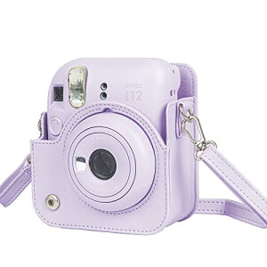 �`�F�L�P�[�X instax mini 12�p �J�����P�[�X mini12 �`�F�L �J�o�[ �`�F�L �P�[�X �V���f�� �S�ʕی� �����h�~ �g�ѕ֗� �V�����_�[�X�g���b�v�t�� PU���U�[ (�p�[�v��)