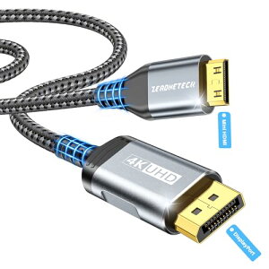 DisplayPort to Mini HDMI�P�[�u�� 1M�A4K@60Hz UHD�A�f�X�N�g�b�v�A�m�[�gPC�A�|�[�^�u�����j�^�[�AAMD�ANVIDIA�AARZOPA�A�v���W�F�N�^�[�A�~�jPC�Ή� DP-Mini HDMI���j�����i�C�����ϋȂ��P�[�u��