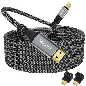 USB Type-C HDMI�ϊ��P�[�u�� 3M 4K@60Hz �^�C�vC�ϊ�HDMI�P�[�u���P�����ʐMUSB-C to HDMI�� ���ϋv Thunderbolt 3/4 MacBook/MacBook Air/MacBook Pro/Galaxy/iPhone15/16/17�ȂǑΉ� �X�}�z�̉�ʂ��e���r/�v���W�F�N�^�[��
