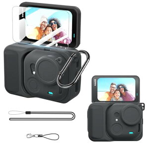 Insta360 Go Ultra �P�[�X �J�o�[ �J�����p�P�[�X+1���t���ی�t�B���� [YEZHU]�V���R�����[�P�[�X �֗� ���s �y�� �S�ʕی�J�o�[ �L�Y�h�~ �h�o �h�k �y�ʏ��^ �ی�P�[�X �����h�~ Insta360 Go Ultra 