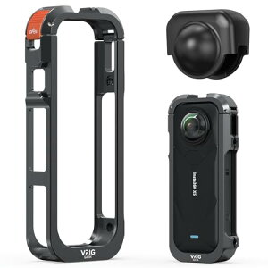 VRIG For Insta360 X5�p �P�[�W �A���~�����t���[�� �P�[�X �c���� �B�e �����Y�J�o�[�t�� �J�����ی�t���[�� �R�[���h�V���[�}�E���g 1/4�l�W �����ی� �ϏՌ� Insta360 X5�}�E���g �A�N�Z�T���[