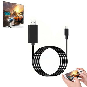 Phyxiul USB-C HDMI �ϊ��P�[�u�� 2M 4K��30Hz �f���o�� Thunderbolt 3/4 ���S�Ή��ϊ��R�l�N�^ �ݒ�s�v �L�͌݊� Type C HDMI �ڑ��P�[�u�� MacBook iPhone Galaxy �V���[�Y �^�u���b�g�X�}�z�Ή� ��y�p �ݑ�Ζ�