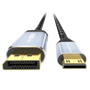 ZeroneTeck DisplayPort to Mini HDMI�P�[�u�� 2M�A4K@60Hz UHD�A�f�X�N�g�b�v�A�m�[�gPC�AAMD�ANVIDIA�A�|�[�^�u�����j�^�[�AARZOPA�A�v���W�F�N�^�[�A�~�jPC�Ή� DP-Mini HDMI���j�����i�C�����ϋȂ��P�[�u��