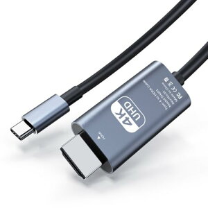 FineGood USB Type-C to HDMI �ϊ��P�[�u�� 2m 4K30Hz �Ή� �v���O�A���h�v���C �A���~�����V�F�� + �i�C�����ґg ���ϋv Mac/�m�[�g PC/�^�u���b�g�Ή� �e���r/���j�^�[/�v���W�F�N�^�[�ڑ��p
