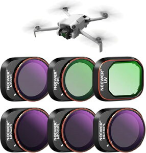 NEEWER ND&CPL�t�B���^�[�Z�b�g �R���p�`�u��DJI Mini 4 Pro 6�� UV CPL ND8/PL ND16/PL ND32/PL ND64/PL �|�����C�U�[ND�t�B���^�[ �h���[�������Y�A�N�Z�T���[ �}���`�R�[�gHD���w�K���X �A���~�t���[��