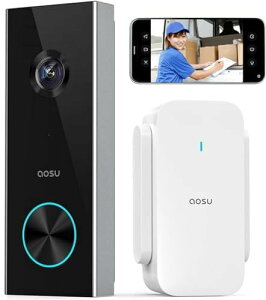 aosu �C���^�[�z�� �h�A�z�� ���C�����X �[�d�� �z���H���s�v �G���A�N�� �l��/�ו����m ���u�Ď� ����h�~ �h�Ƒ΍� 2K 300������f 2.4Ghzwifi �J�����t�����񂽁[�ق� �r�f�I�h�A�x�� �X�}�z�A