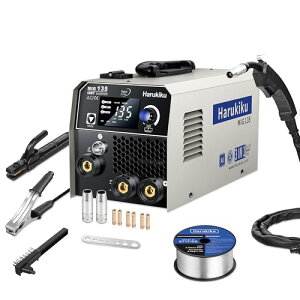 Harukiku �m���K�X�������n�ڋ@ 100v��p MIG135 130A�o�� 1��3�� �m���K�XMIG/�A�[�N�n�ڋ@/LIFT TIG�Ή� �d�����������ŏ��S�҂��ȒP���� ���^�y�ʂŉƒ�pDIY�ɍœK