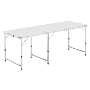 DesertFox �L�����v�e�[�u�� �A�E�g�h�A �e�[�u�� �܂肽���� 120CM/180CM �P�i/�Z�b�g 3�i�K���������\ �s�N�j�b�N ���W���[ �L�����v�p �܏�� �R���p�N�g ���[ �ȒP�g�� 008 (�V���o�[,180cm)