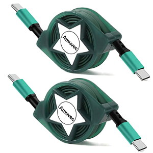 2�{�Z�b�gAmuvec USB-C & USB-C �P�[�u�� 60W PD�Ή��������^�C�v �y�� �R���p�N�g �}���[�d�����ϋv�������f�[�^�]�� usb type c �P�[�u�� MacBook Pro/iPad Pro/Google Pixel/Galaxy���^�C�vC�Ή� �ݑ�Ζ�/�o���x
