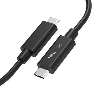 USB-C Thunderbolt 5 �P�[�u�� 1.5m POTRRCIUSUER �T���_�[�{���g5 80Gbps �o�����f�[�^�]�� 240W PD�Ή� 8K/60Hz [Thuderbolt 4 / Thunderbolt 3, USB4 �݊�] �X�}�[�g�t�H���E�^�u���b�g�E�Q�[���@�̃^�C�vc�@��ɑΉ� (