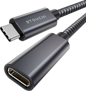 Stouchi USB Type-C �����P�[�u�� 1.8MPD100W/5A�}���[�d�E10Gbps�����]���E4K@60Hz�f���o��USB 3.2 Gen2 / Thunderbolt 3�Ή� �o����Type-C �I�X-���X �A���~���� ���ϋv�i�C�����ґg MacBook/iPhone/Galaxy/Switch / PSVR2 / Su
